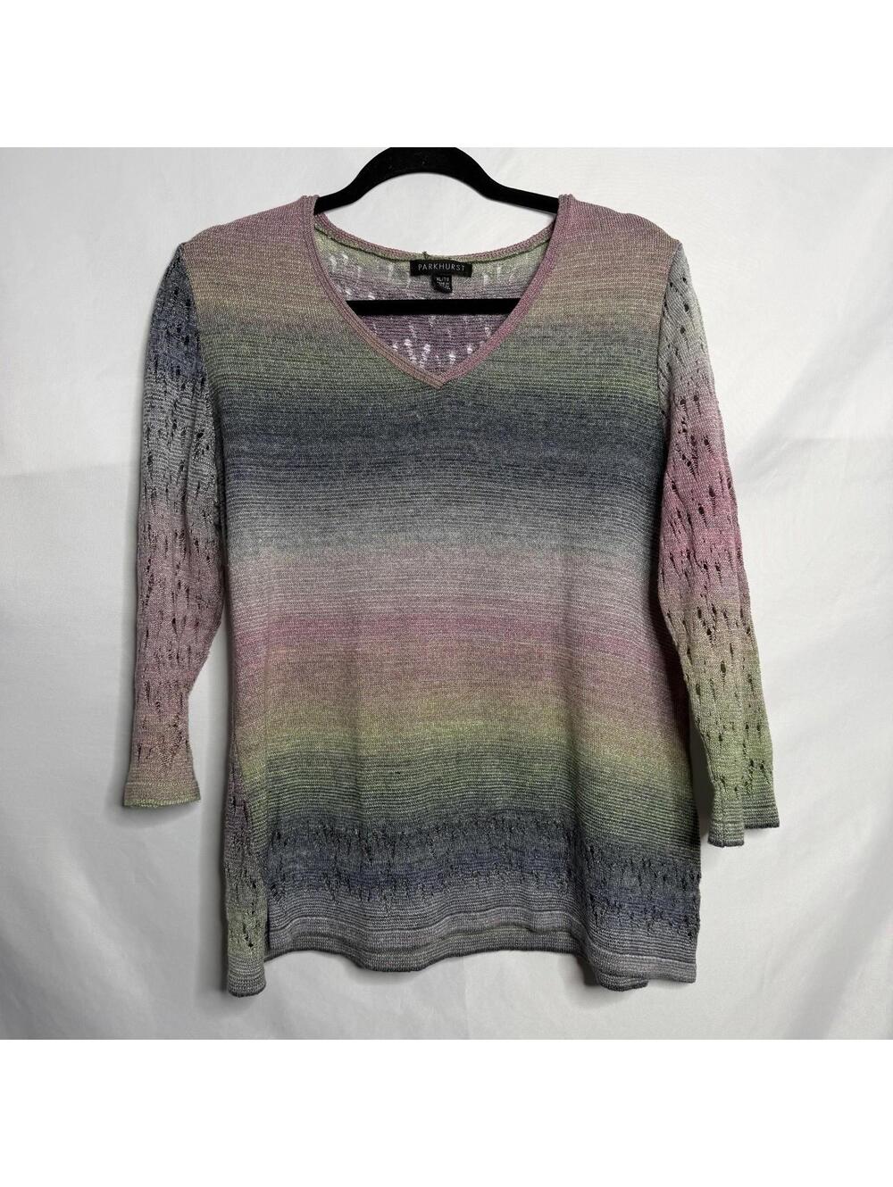 Parkhurst Sweater Colorful Knit Size XL Fairy Whimsical